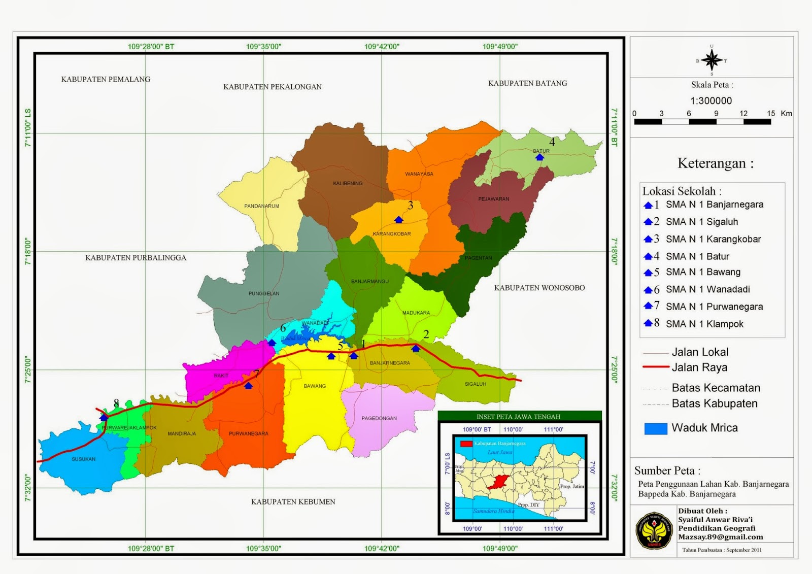 Peta Kabupaten Banjarnegara Kumpulan Peta